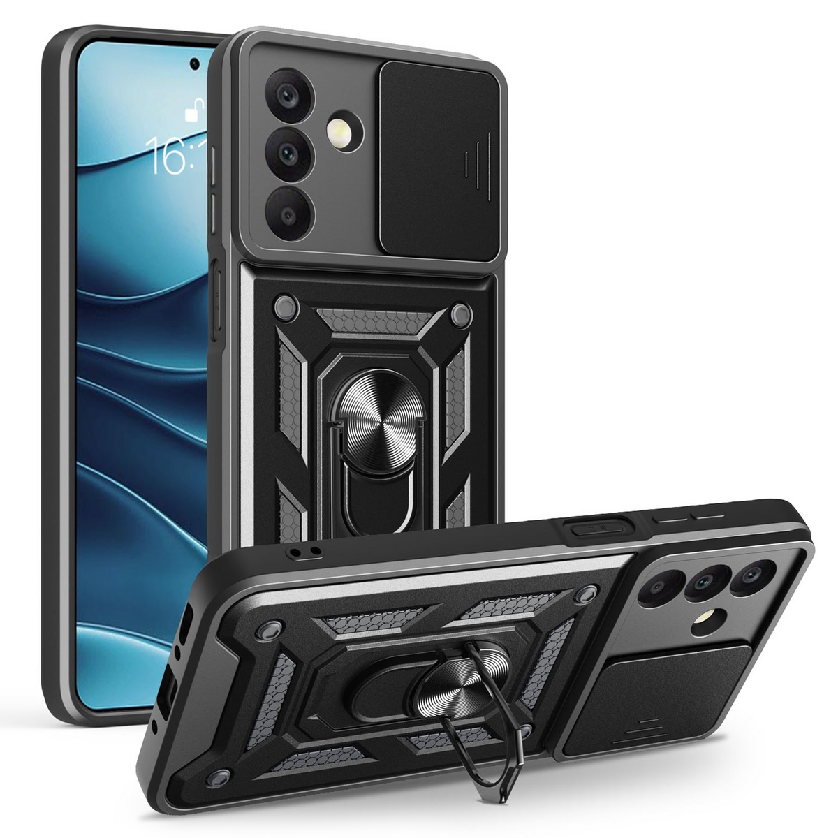 Defender Slide apvalks Samsung Galaxy A17 4G / A17 5G / A26 5G / A18 5G, melns