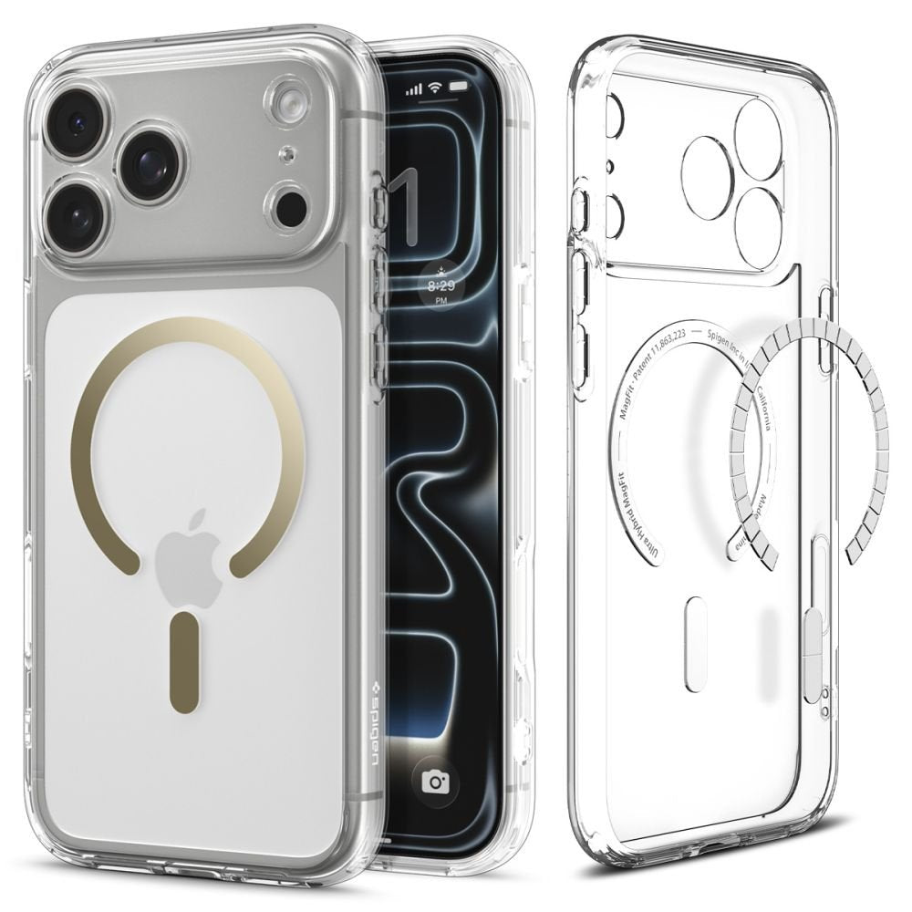 Spigen Ultra Hybrid MagSafe vāciņš iPhone 17 Pro Max caurspīdīgs / zeltains