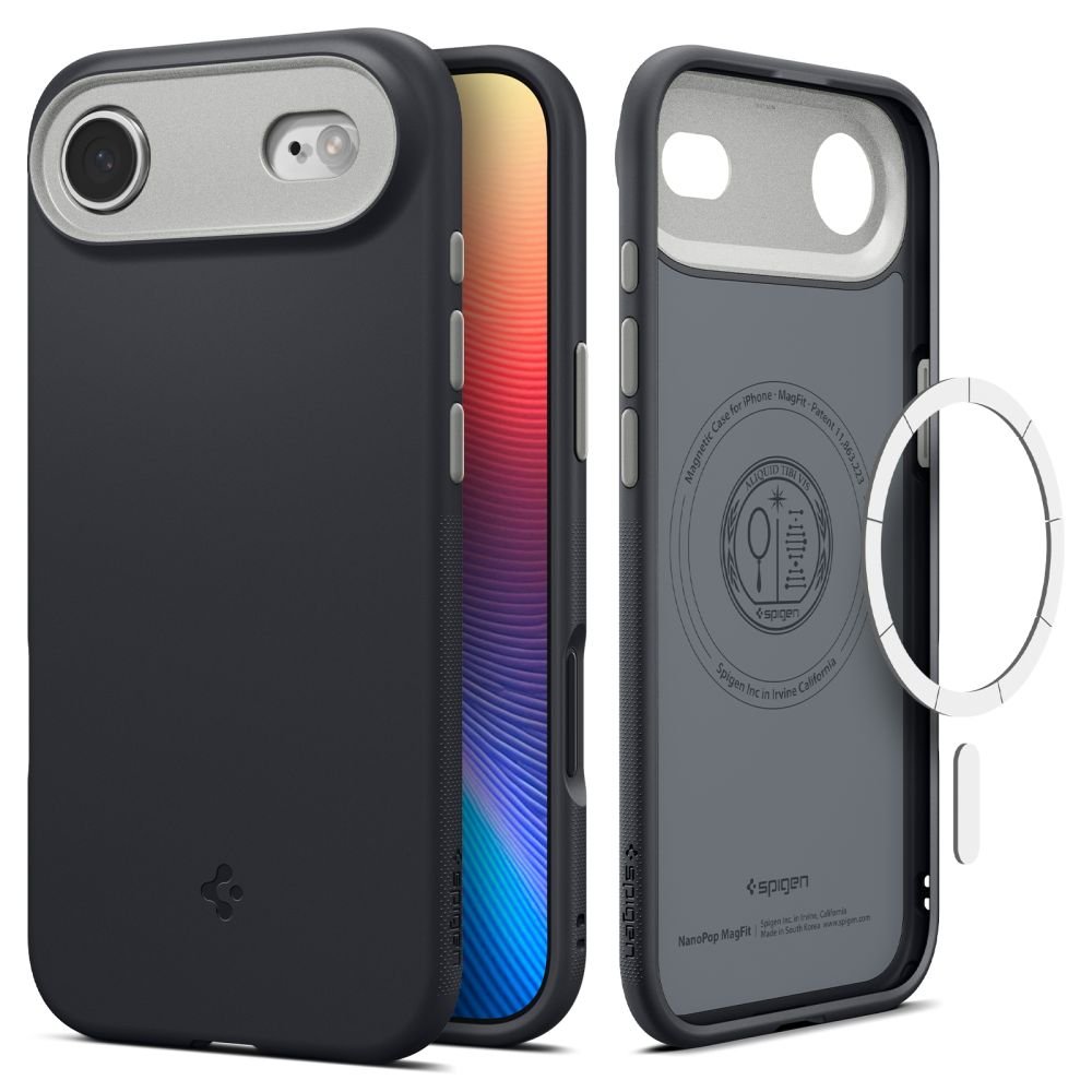 Spigen Nano Pop MagSafe vāciņš iPhone 17 Air, melns, sezama krāsas