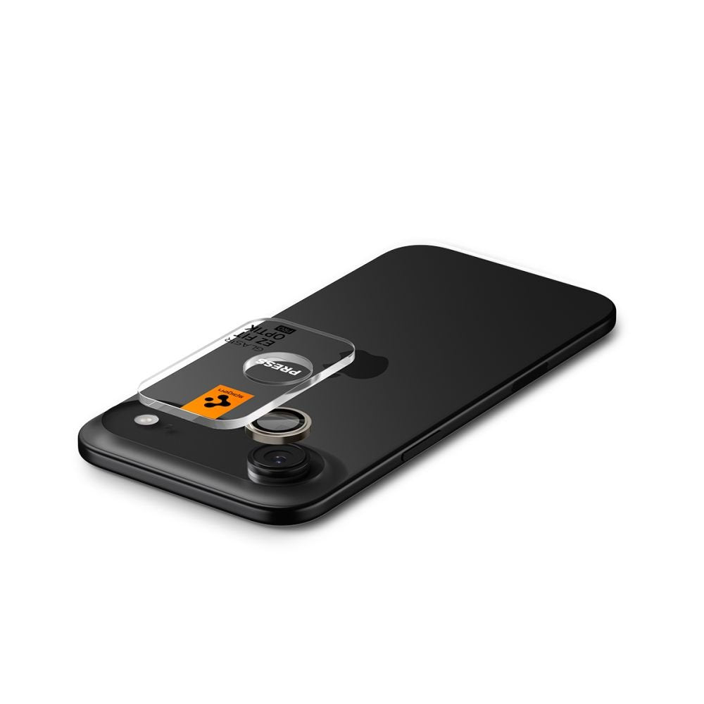 Spigen Optik Pro Glas.Tr “Ez Fit” kameras aizsargi, 2 iepakojumā, iPhone 17 Air, melni