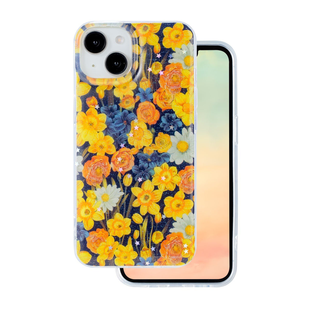 Glow Glam vāciņš iPhone 12 6,1", oranžs