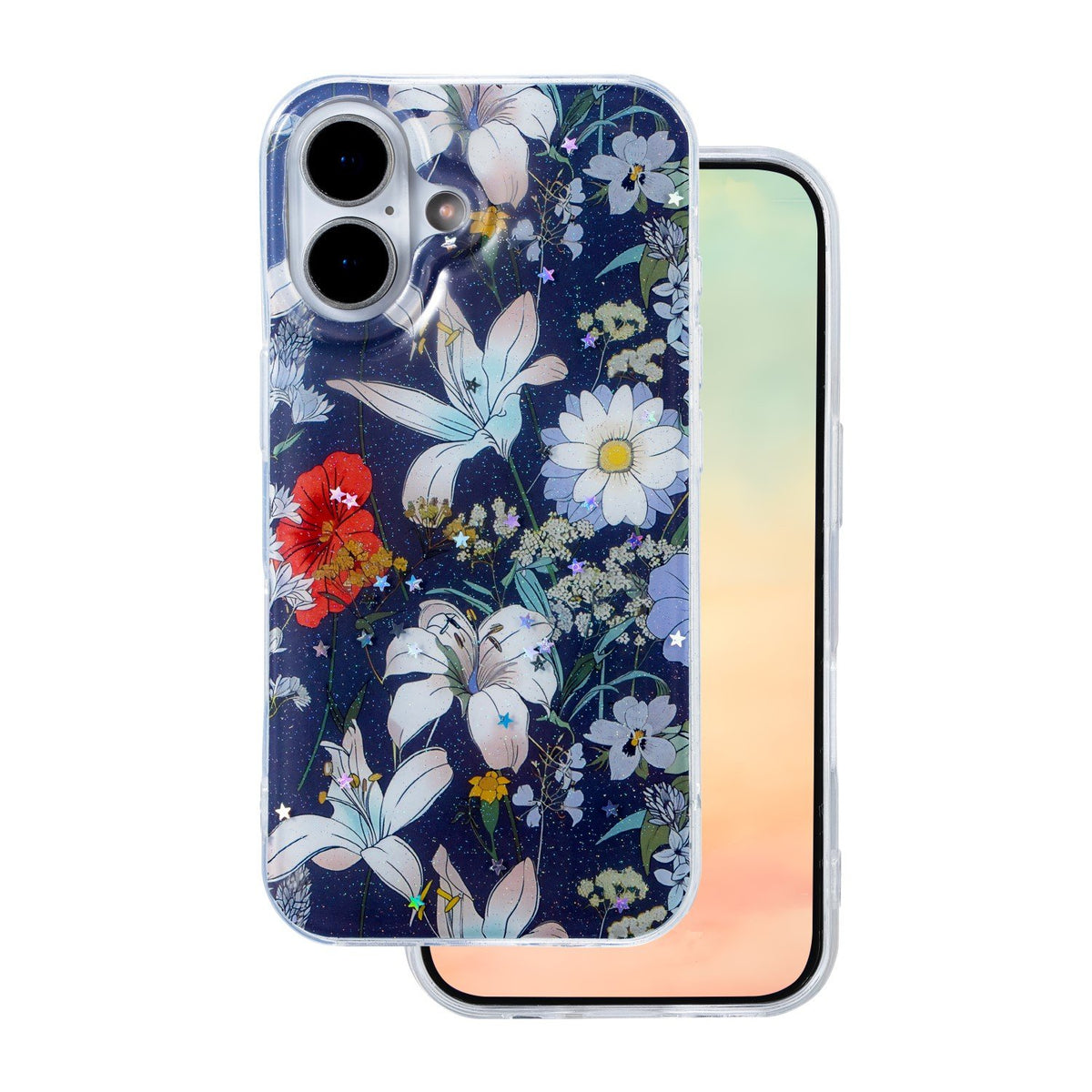 Glow Glam vāciņš iPhone 16 6,1", zils