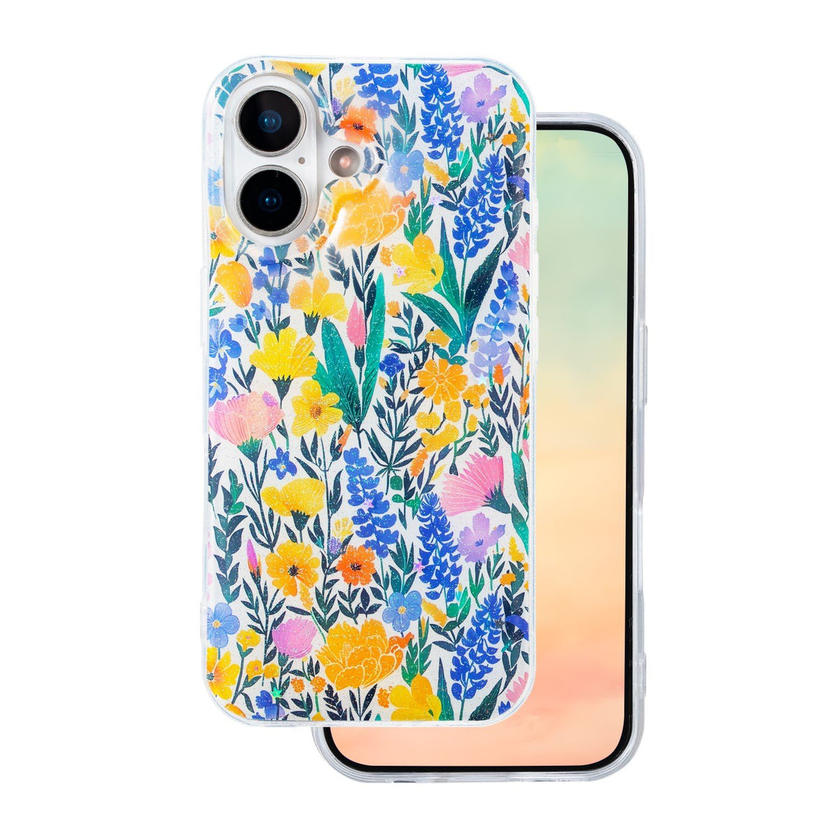 Glow Glam vāciņš iPhone 15 Pro 6,1", balts
