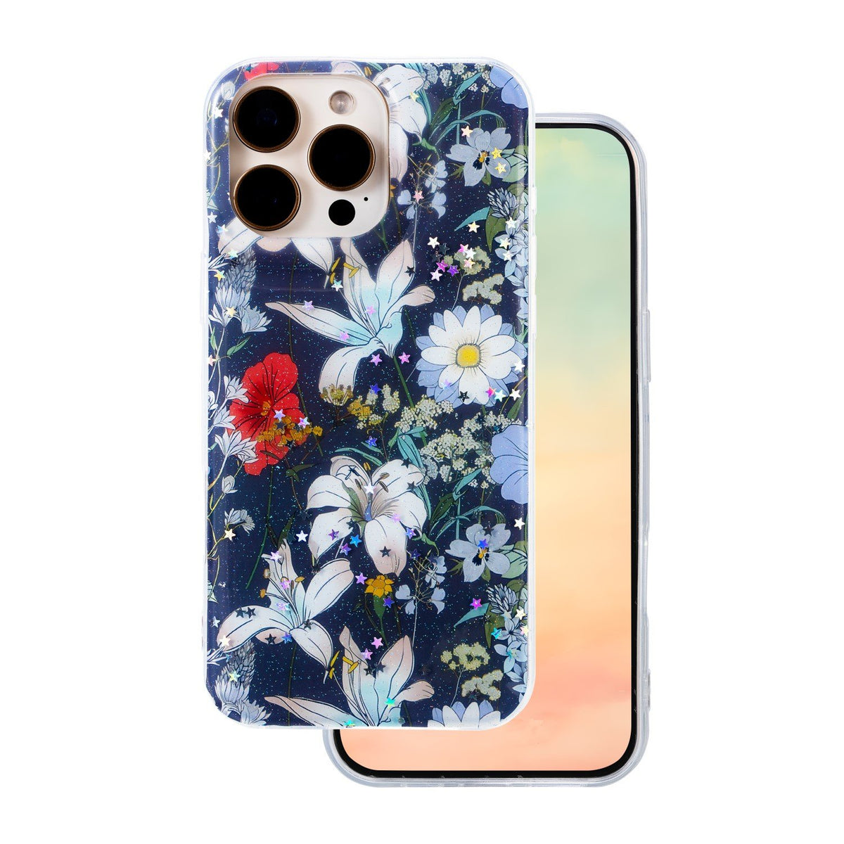 Glow Glam vāciņš iPhone 16 Pro 6,3", zils