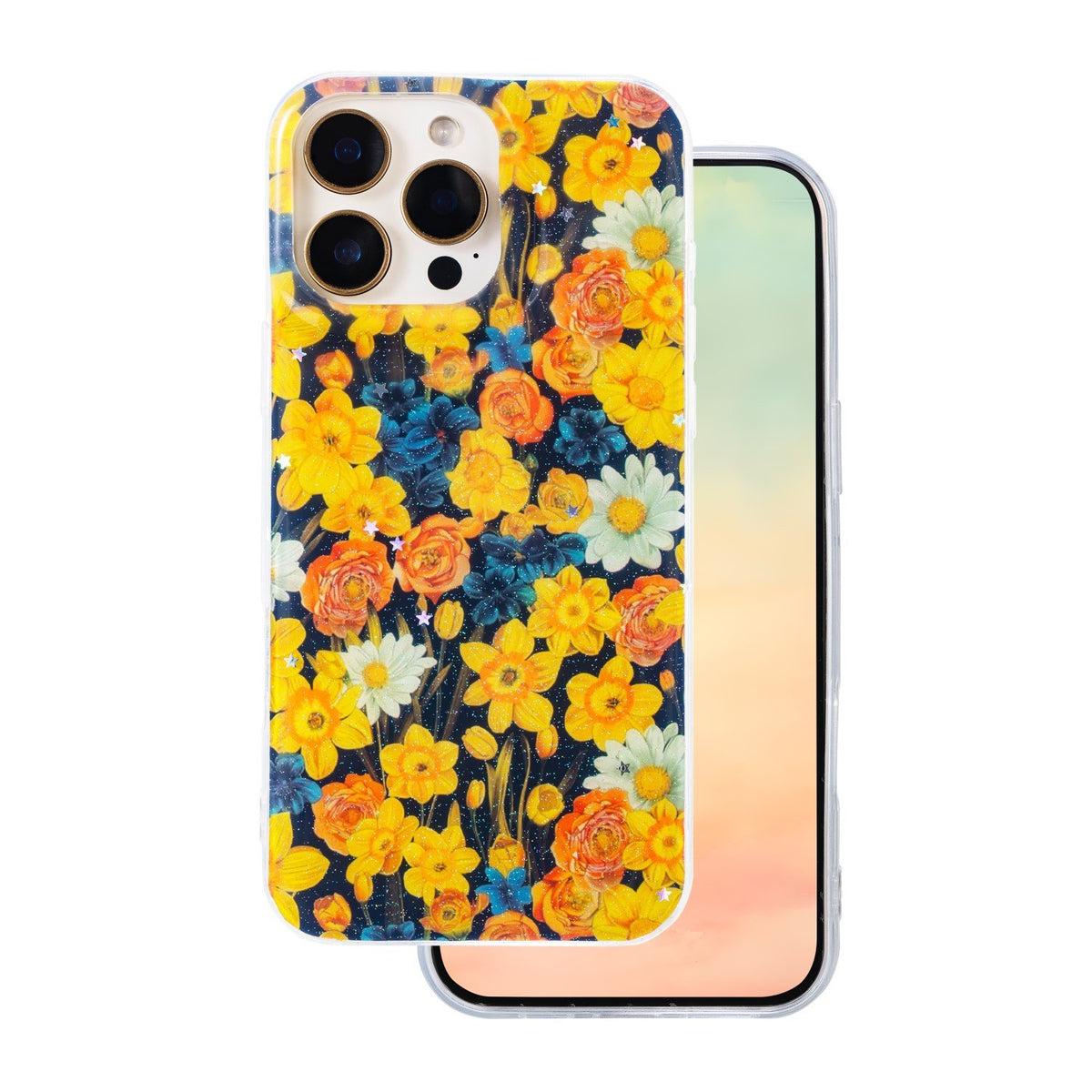 Glow Glam vāciņš iPhone 16 Pro Max 6,9", oranžs