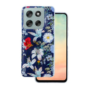 Glow Glam vāciņš Motorola Moto G86, zils