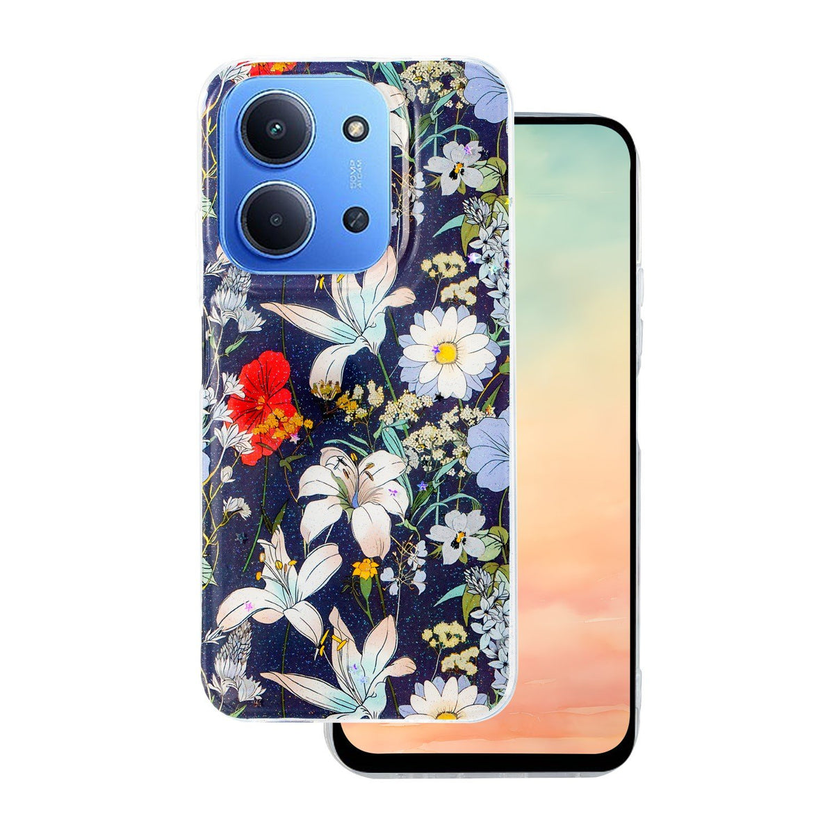 Glow Glam maciņš Xiaomi Redmi 15C 4G EU / 15C 5G EU (173,16 x 81,06 x 8,2 mm) zils
