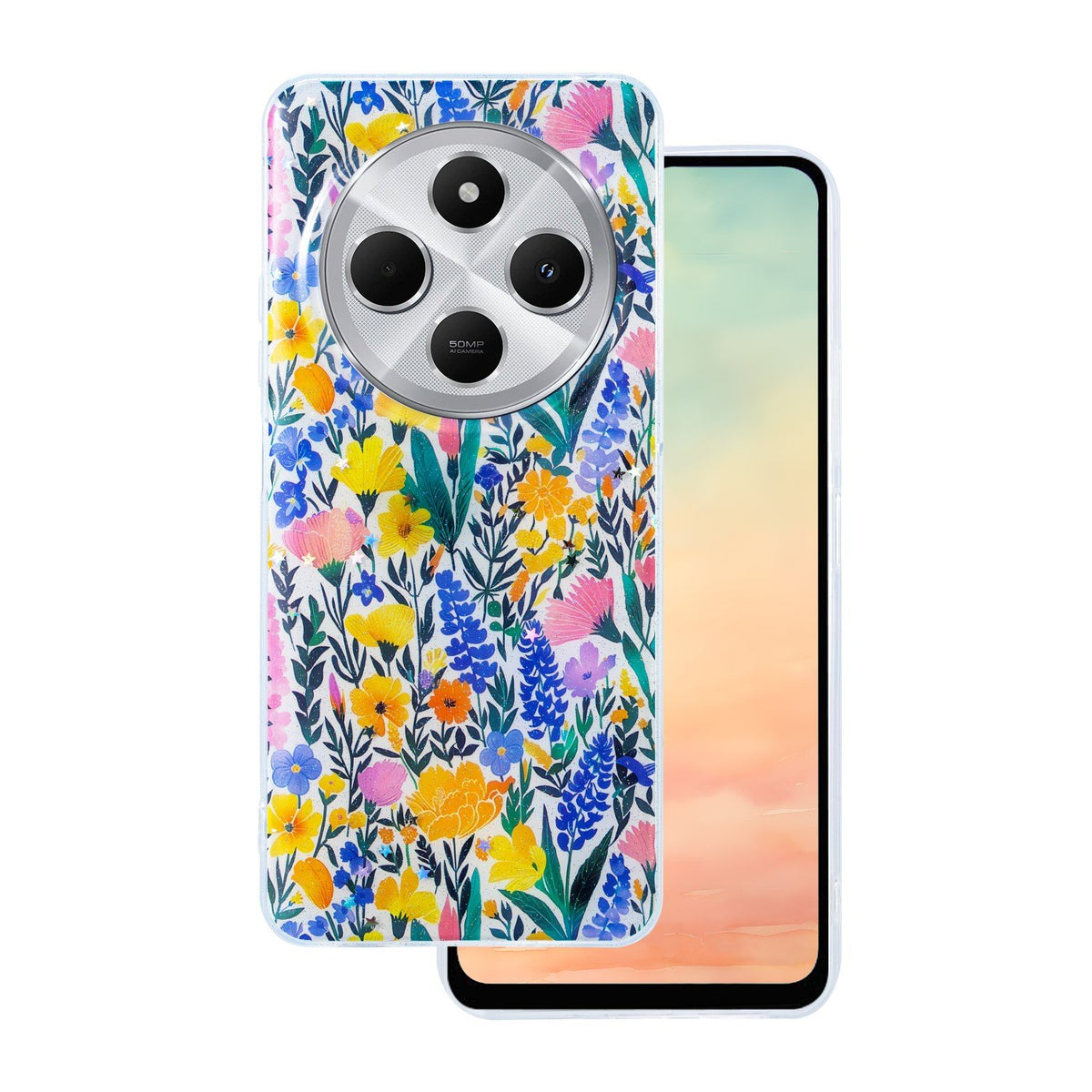 Glow Glam maciņš Xiaomi Redmi 14C 4G/ 14C 5G / Redmi A4 / POCO C75, rustikāls