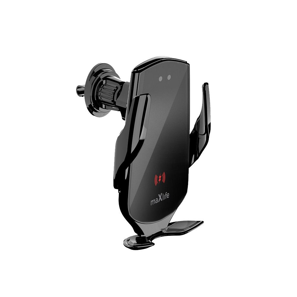 Maxlife auto turētājs ventilācijas restē ar bezvadu 15W lādēšanu MXCH-08, melns