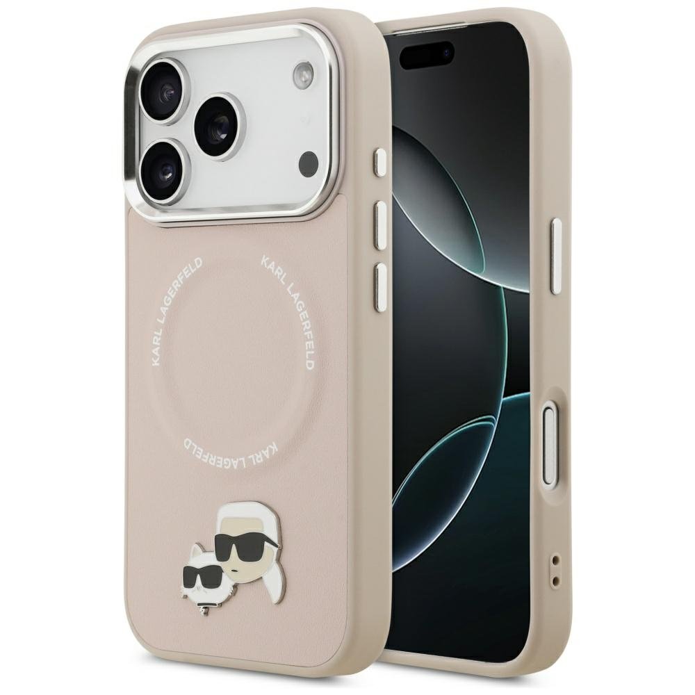 Karl Lagerfeld MagSafe vāciņš iPhone 17 Pro bēšs