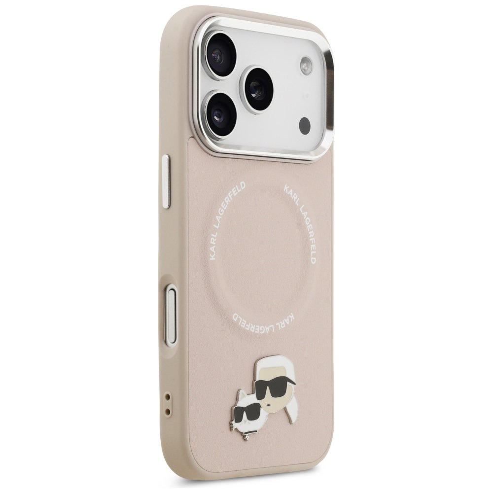 Karl Lagerfeld MagSafe vāciņš iPhone 17 Pro bēšs
