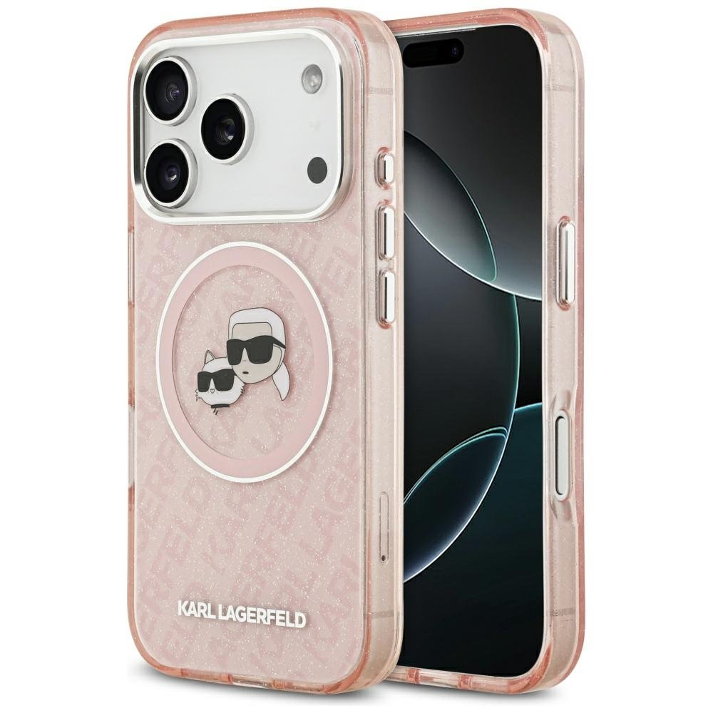Karl Lagerfeld MagSafe vāciņš iPhone 17 Pro rozā