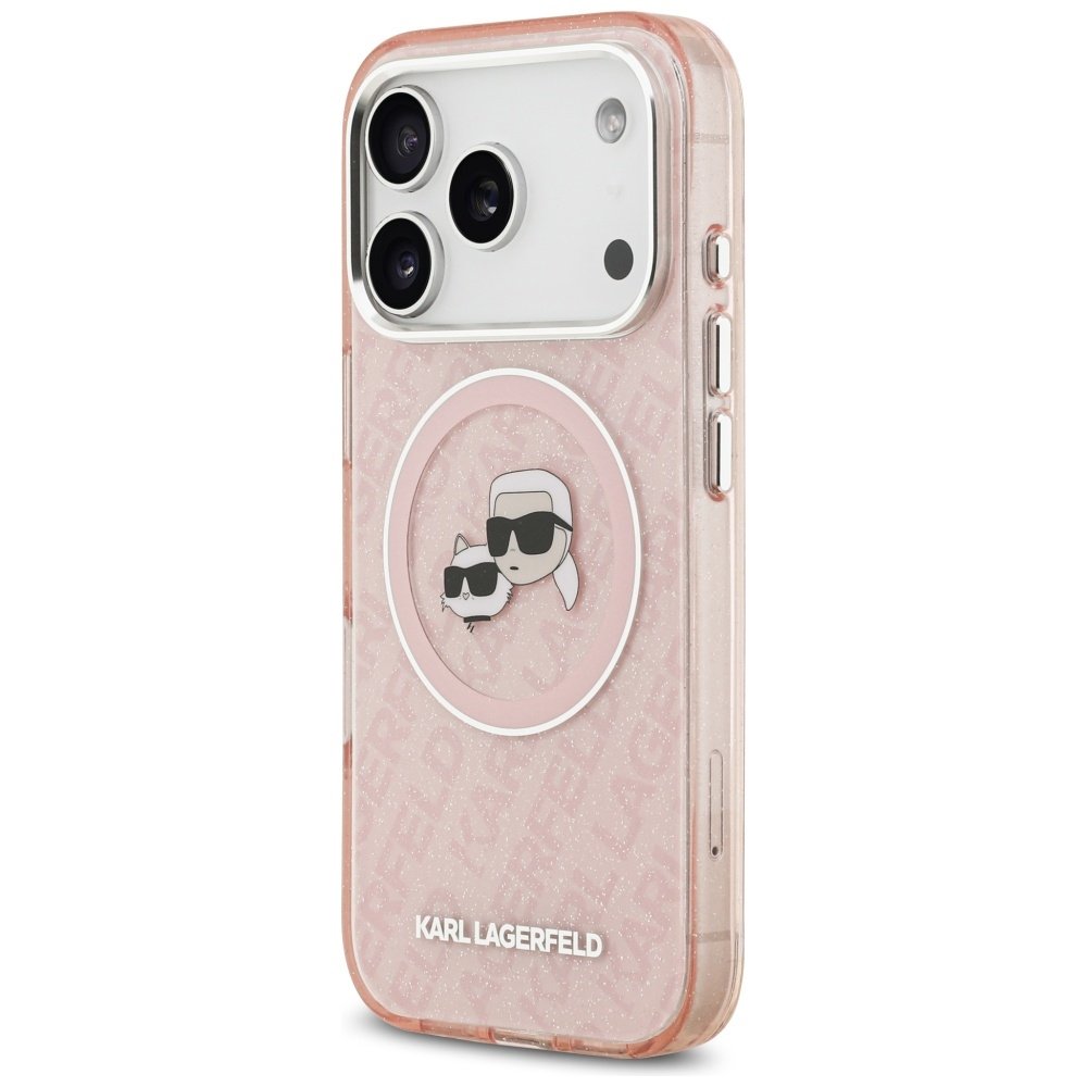 Karl Lagerfeld MagSafe vāciņš iPhone 17 Pro rozā