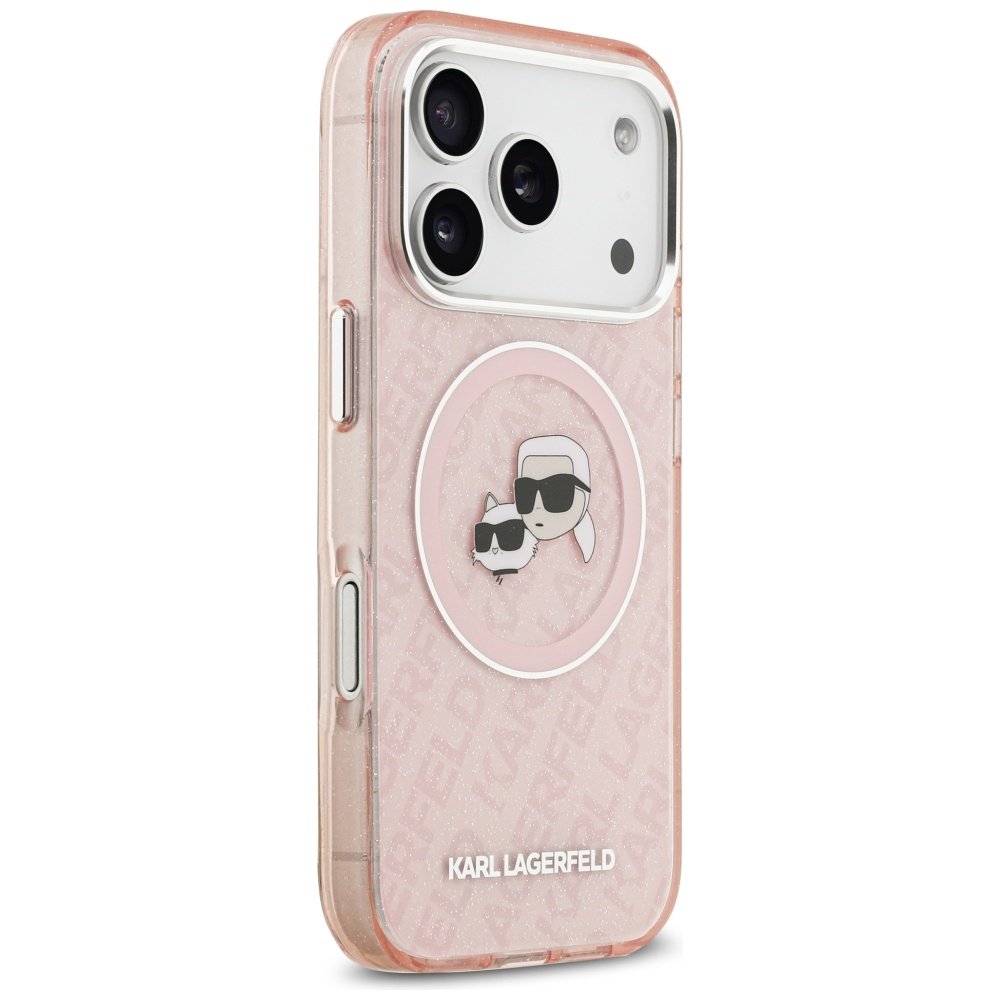 Karl Lagerfeld MagSafe vāciņš iPhone 17 Pro rozā