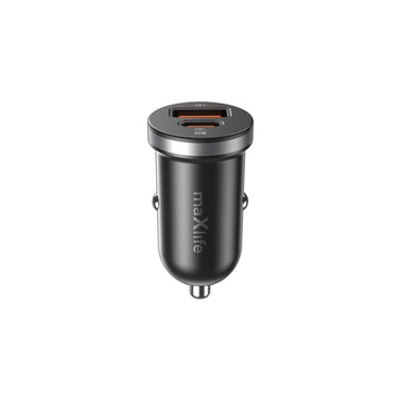 Maxlife MXCC-05 PD QC automašīnas lādētājs 1x USB-C 1x USB 35W melns