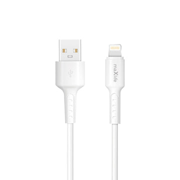 Maxlife kabelis MXUC-13 USB-A - Lightning 1,0 m 3A, balts