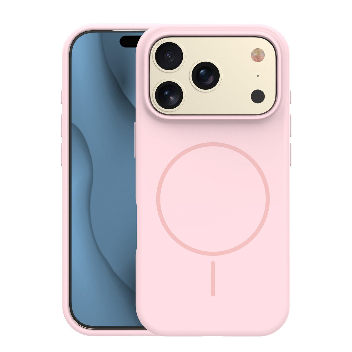 Plāns silikona Mag apvalks iPhone 17 Pro 6,3" / 18 Pro 6,3" gaiši rozā krāsā