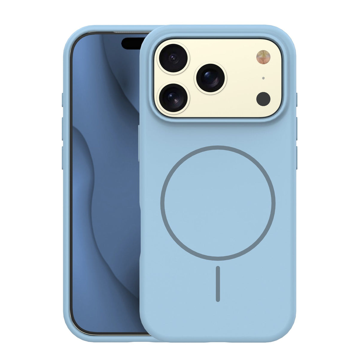 Silikona plāns Mag vāciņš iPhone 17 Pro 6,3" gaiši zils