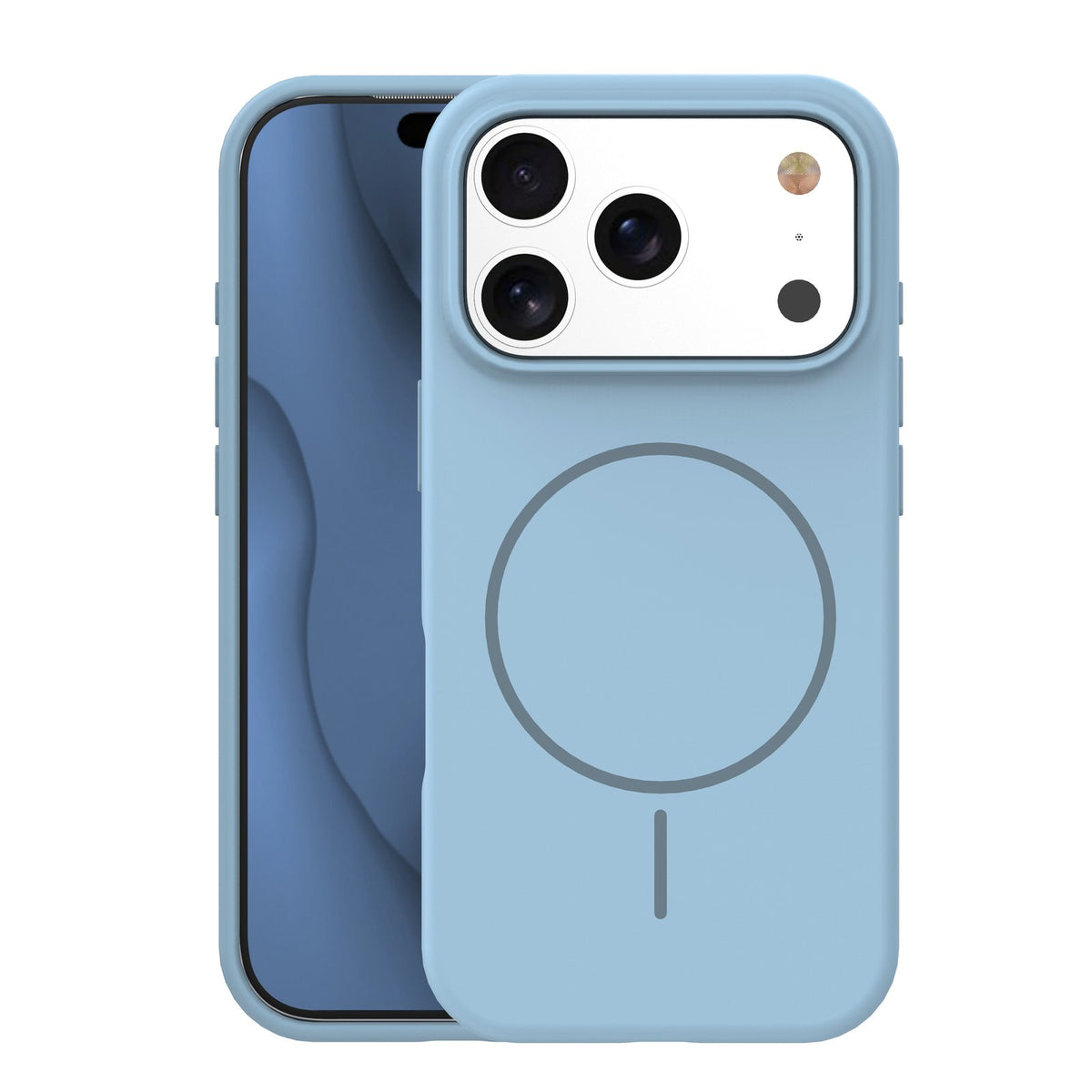 Silikona plāns Mag vāciņš iPhone 17 Pro Max 6,9" gaiši zils