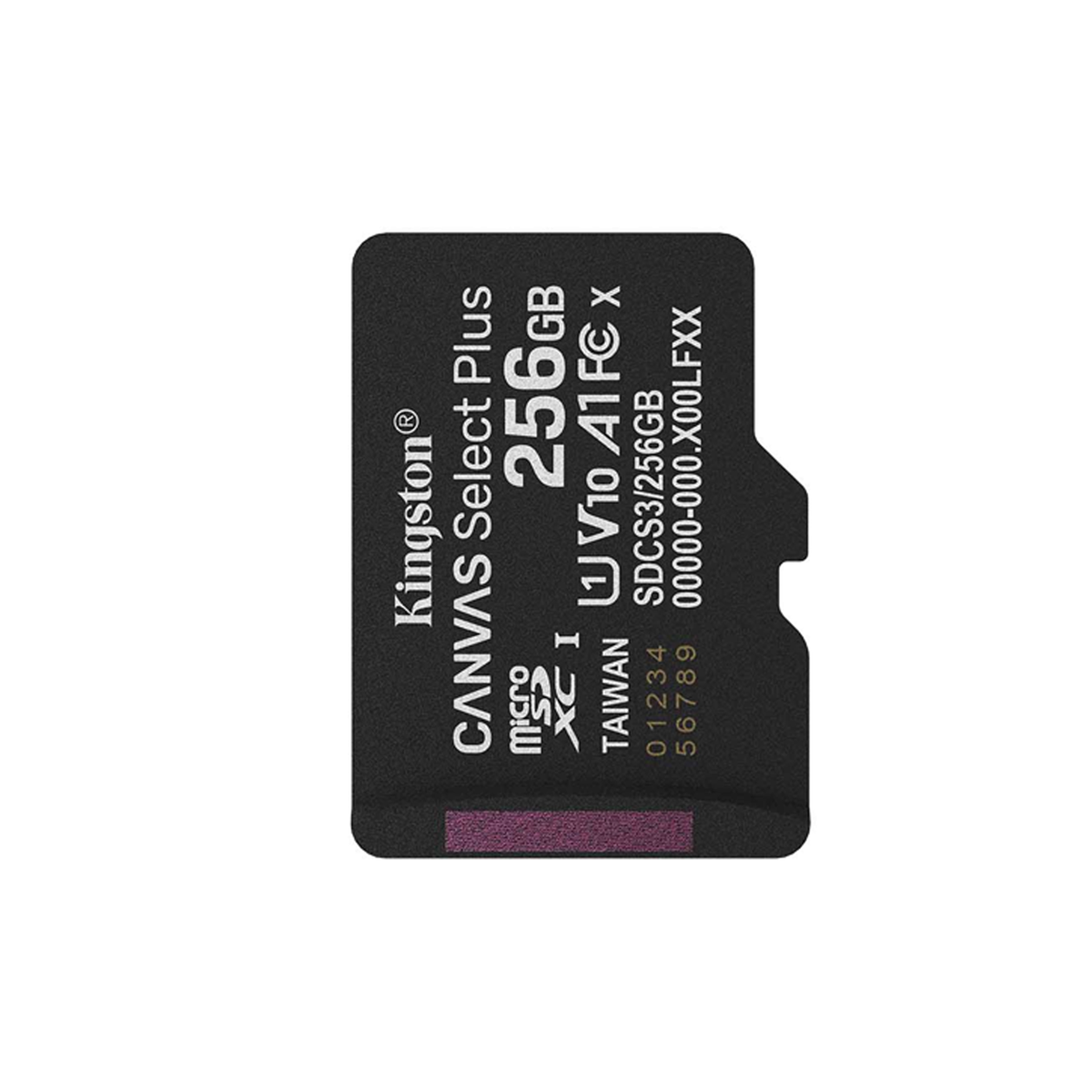 Kingston atmiņas karte 256GB micSDXC Canvas Select Plus Gen3 150R A1 Single Pack bez ADP