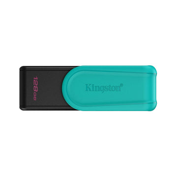 Kingston 128GB pārnēsājama USB 3.2 Gen 1 DataTraveler Exodia S zibatmiņa (melna/tirkīza)