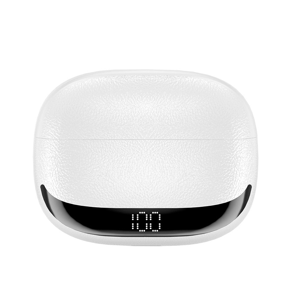 BWOO Bluetooth austiņas BW40 TWS ANC ar LCD displeju, baltas