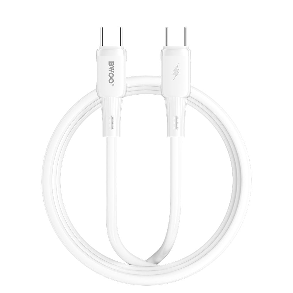 BWOO kabelis silikona X329CC 65W USB-C 1m, balts