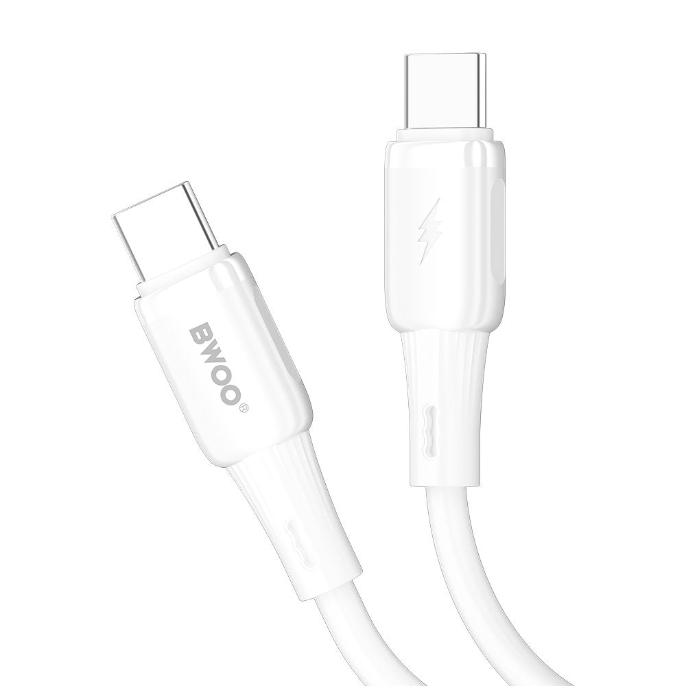 BWOO kabelis silikona X329CC 65W USB-C 1m, balts