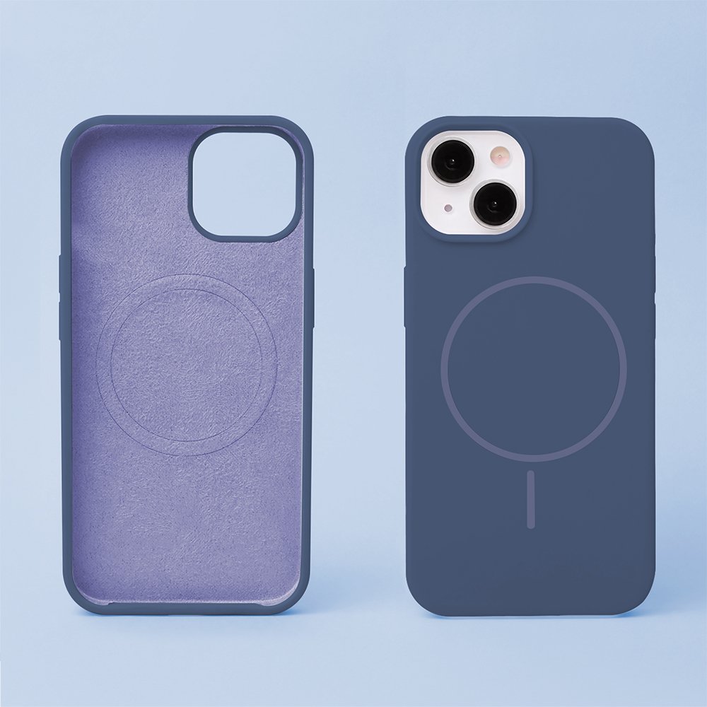 Silicone Thin Mag case for iPhone 16 Pro 6,3" dark blue