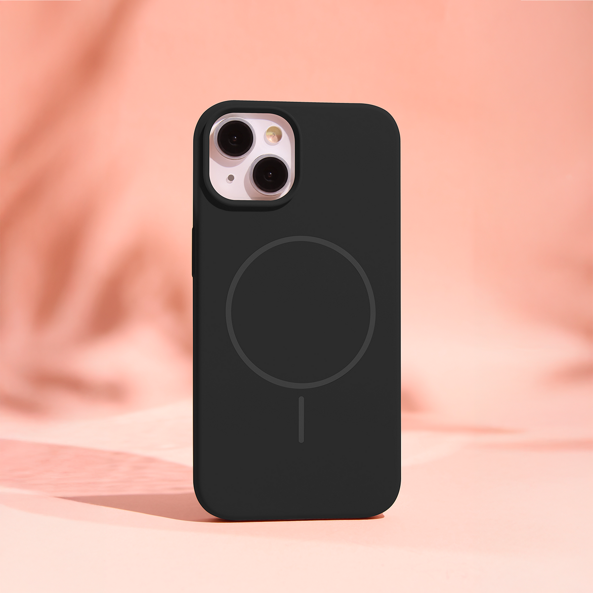 Silikona plāns MagSafe vāciņš iPhone 15 Pro 6,1", melns