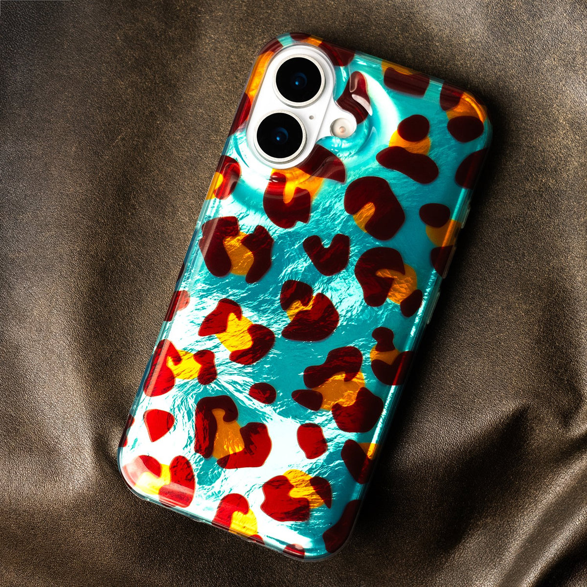 Dzīvnieku apdrukas maciņš iPhone 16 Pro 6,3" Crazy Cheetah