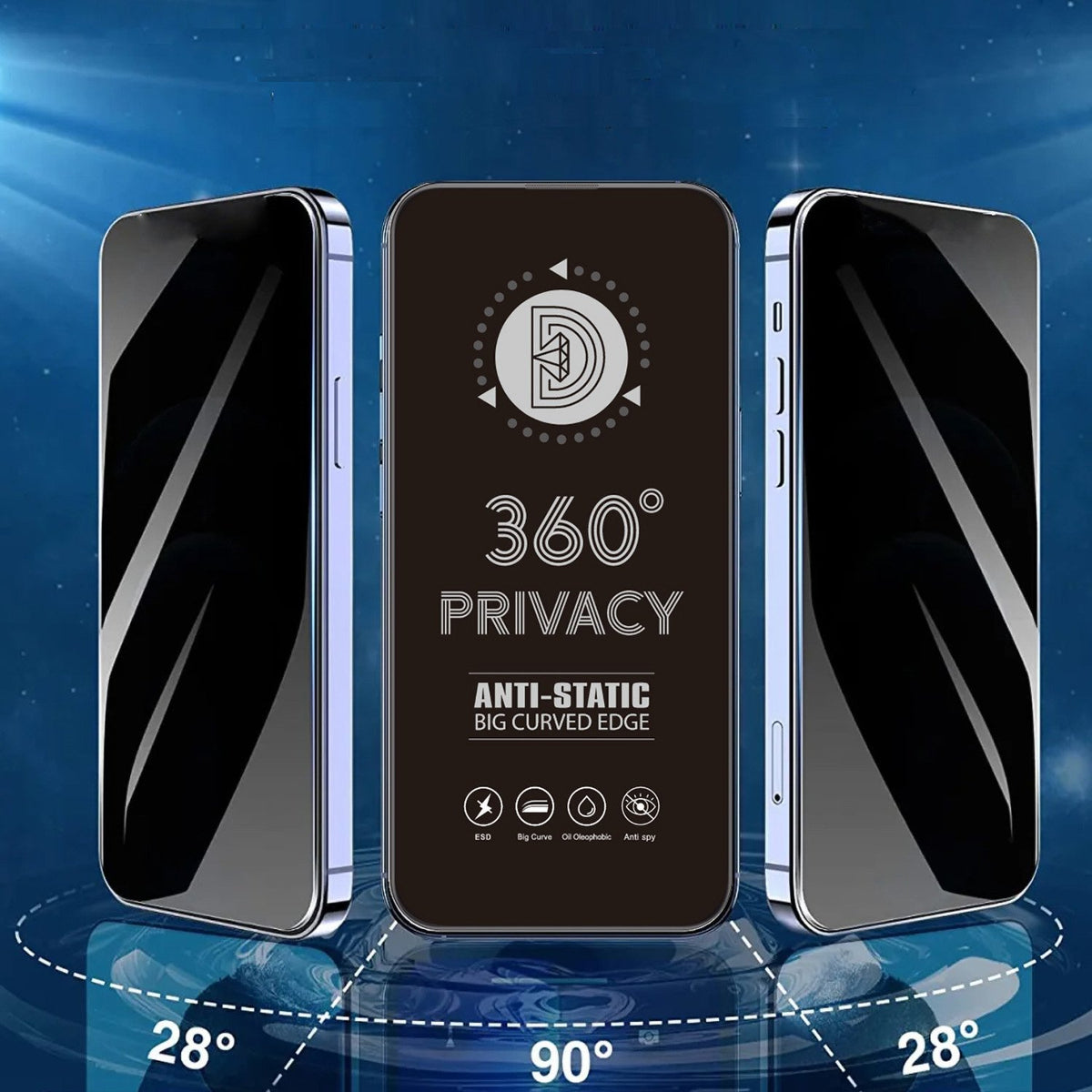 Rūdītais stikls „privātuma 360” viedtālrunim „Samsung Galaxy S26 Ultra”