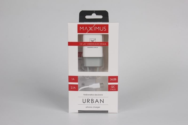 Maxximus tīkla lādētājs Urban 2.1A Micro USB, 2xUSB