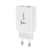 T-Phox tīkla lādētājs Speedy USB-C 20W + USB 18W QC 3.0, balts