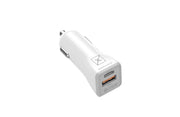 AUTOMAŠĪNAS UZLĀDES IERĪCE MX KAPPA 18 W PD+QC, USB-A+C+ C/C KABELIS 20 W PD, BALTS