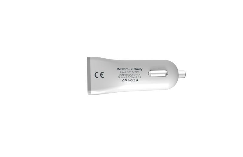 Maxximus auto lādētājs Infinity 2.1A Micro USB, 2xUSB