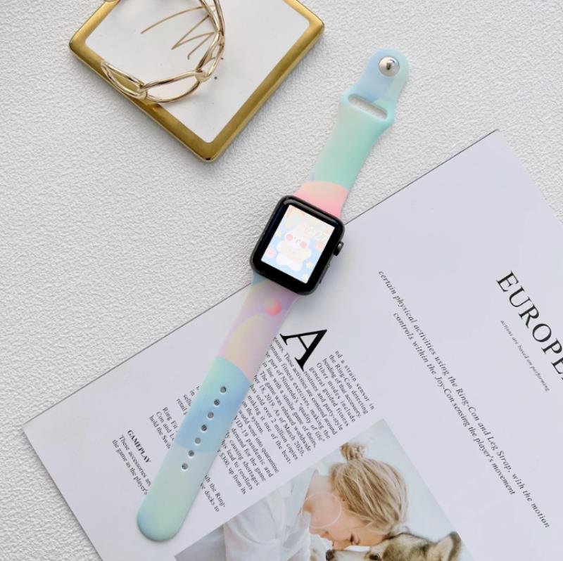 Telcon siksniņa silikona Apple Watch 42/44/45/49MM (97+110) krāsaina