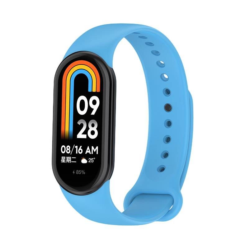 Telcon silikona siksniņa MI Band 8/M8 (11)., zila