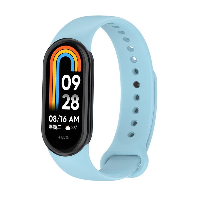 Telcon silikona siksniņa MI Band 8/M8 (9). gaiši zila