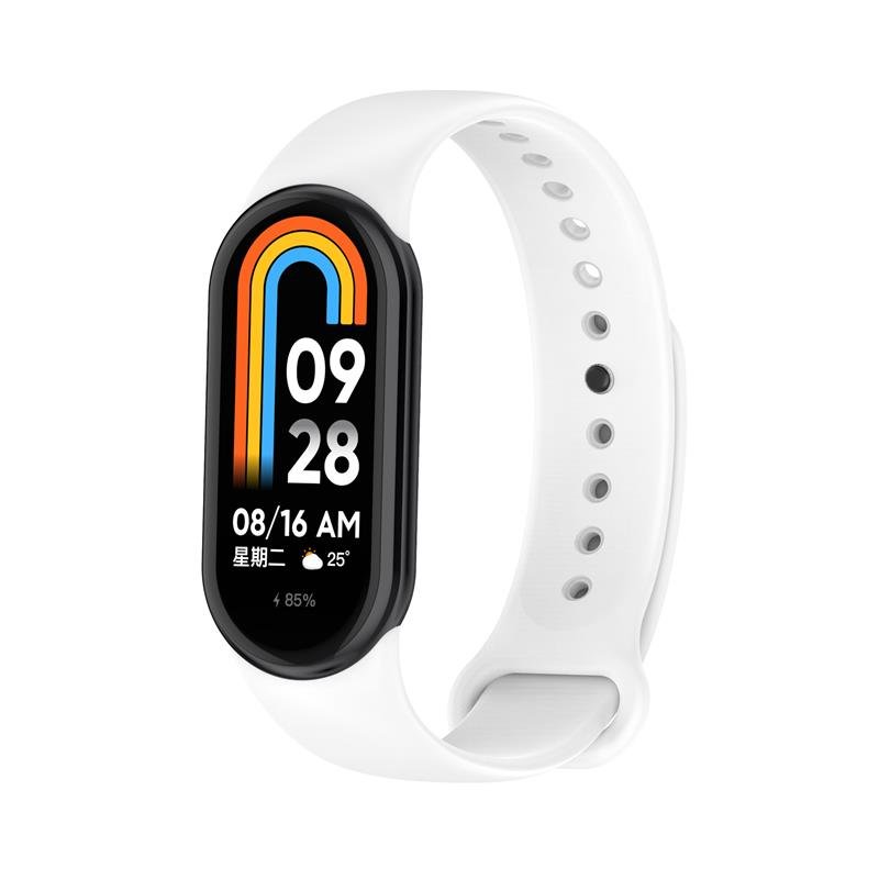 Telcon silikona siksniņa MI Band 8/M8 (2)., balta