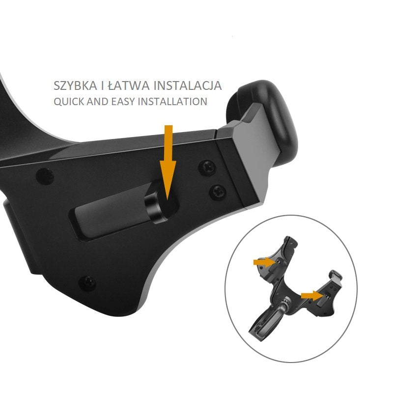 Telcon auto turētājs uz atpakaļskata spoguļa, melns