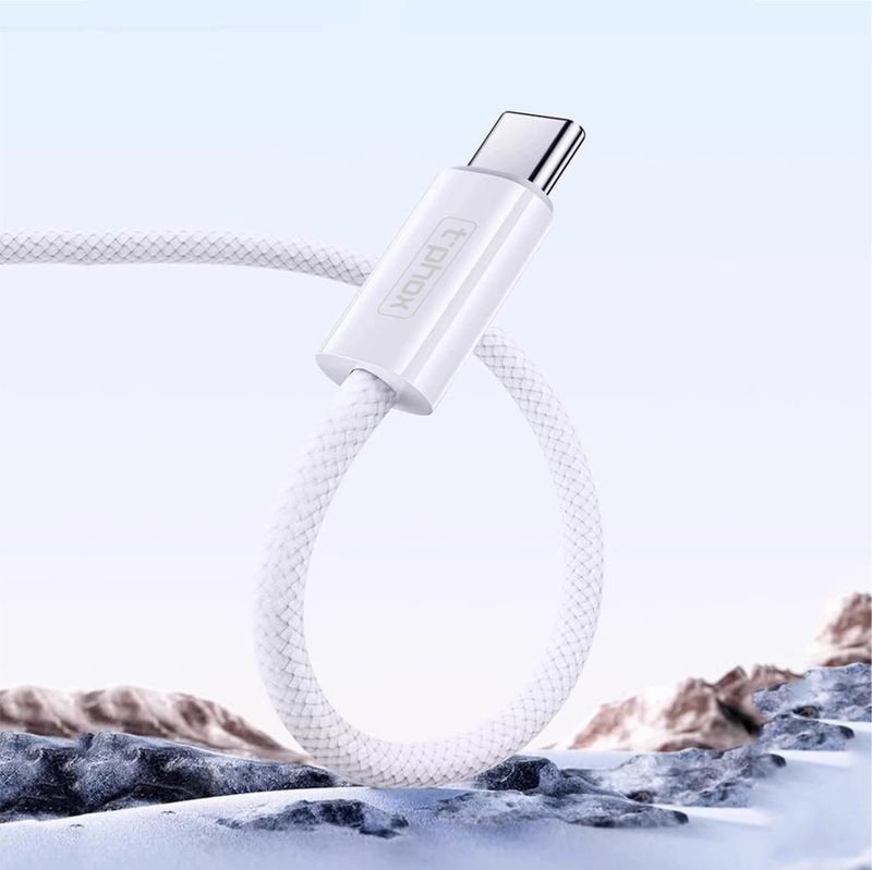 T-Phox kabelis CC15 Series USB-C/USB-C 60W 3A, balts