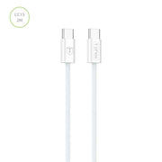 T-Phox kabelis CC15 Series USB-C/USB-C 60W 3A 2M, balts