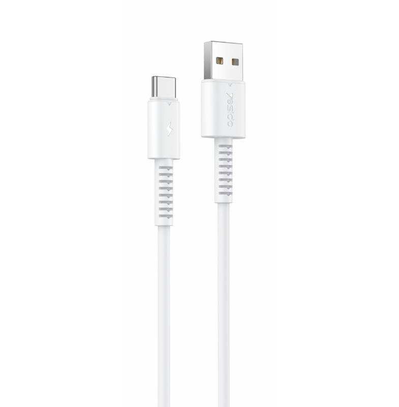 Yesido kabelis CA120 180W USB/TYPE-C 1M PVC 2A, balts