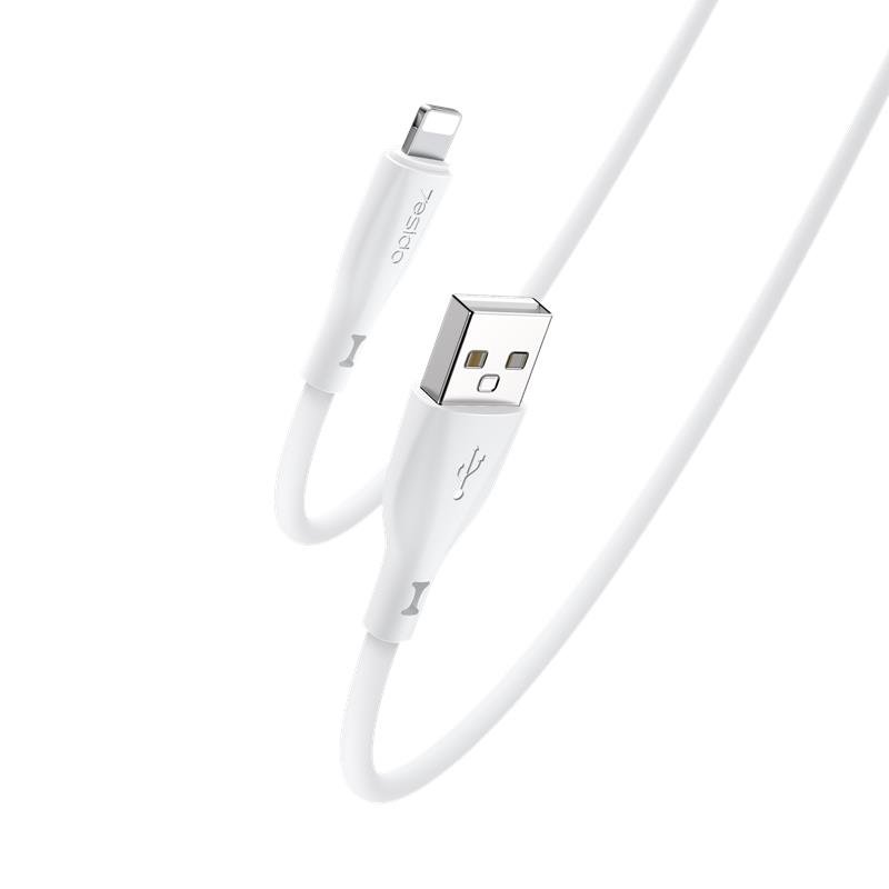 Yesido kabelis silikona CA119 12W USB/LIGHTNING 1M 2,4A, balts