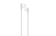 Maxximus kabelis MX Corner Fast Charge Lightning 2.4A/1M, balts Angular