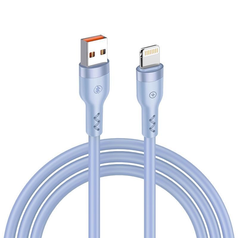 T-Phox kabelis Bold USB/LIGHTNING 3A SKY, zils