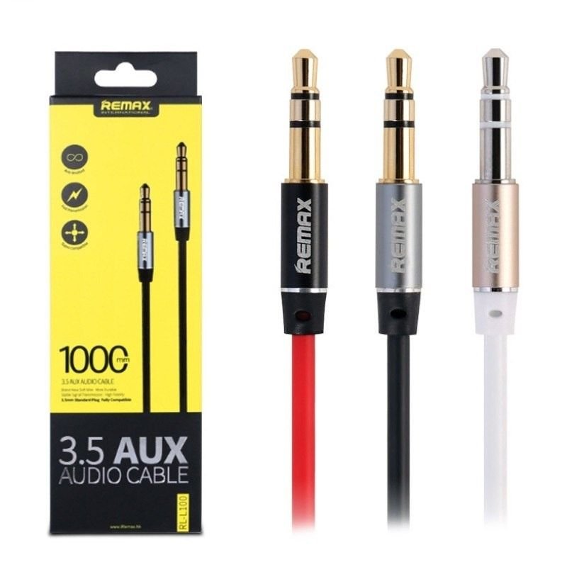 Remax kabelis Jack-jack 3,5mm 1M, balts