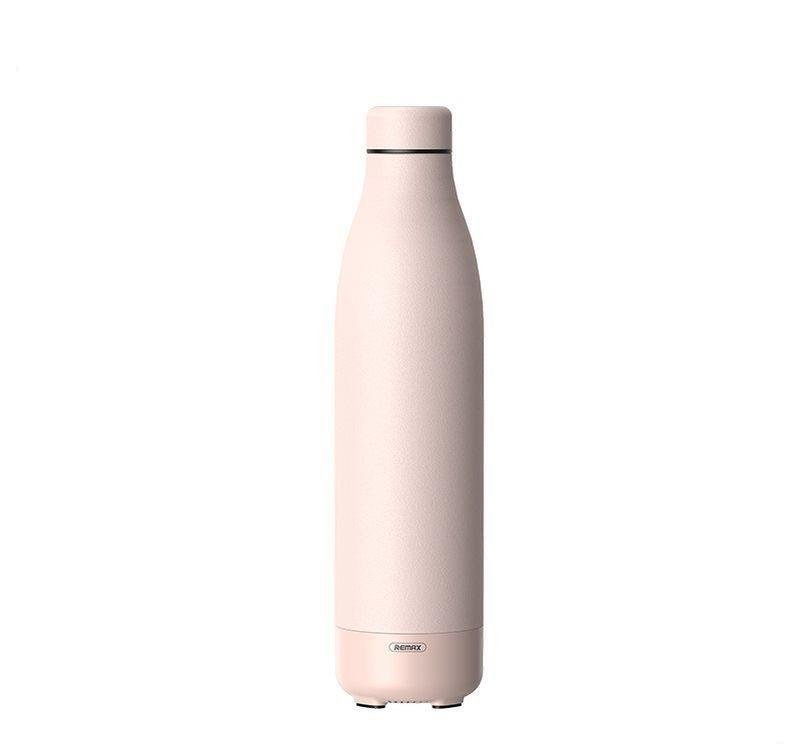 Remax bezvadu Bluetooth skaļrunis Thermos ar 500ML RB-M5 5.0 rozā/rozā