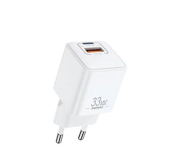 REMAX tīkla lādētājs BATT sērijas PD QC 33 W RP-U26 ar 1 USB un 1 USB-C pieslēgvietu, balts